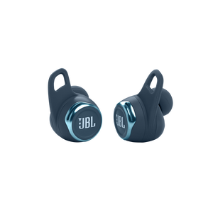 JBL Reflect Flow Pro - Blue - Waterproof true wireless Noise Cancelling active sport earbuds - Left